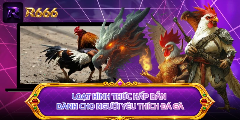 Loạt hình thức hấp dẫn dành cho người yêu thích đá gà